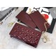 LADY Dior POUCH Patent Cannage Calfskin Burgundy High