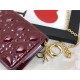 LADY Dior POUCH Patent Cannage Calfskin Burgundy High