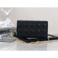 LADY Dior POUCH Cannage Lambskin Black High