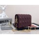 LADY Dior POUCH Cannage Lambskin Burgundy High