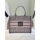 MEDIUM Dior BOOK TOTE Miss Dior Allover Embroidery Pink High