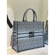 LARGE Dior BOOK TOTE Miss Dior Allover Embroidery Blue High