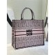 LARGE Dior BOOK TOTE Miss Dior Allover Embroidery Pink High