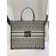 LARGE Dior BOOK TOTE Miss Dior Allover Embroidery Khaki High