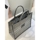 LARGE Dior BOOK TOTE Miss Dior Allover Embroidery Khaki High