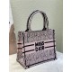 SMALL Dior BOOK TOTE Miss Dior Allover Embroidery Pink High