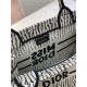 SMALL Dior BOOK TOTE Miss Dior Allover Embroidery Khaki High