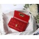 SMALL Dior CARO BAG Supple Cannage Calfskin Red High