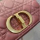 SMALL Dior CARO BAG Supple Cannage Calfskin Gradient Pink High