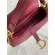 Mini SADDLE BAG Grained Calfskin Wine High