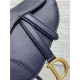 Mini SADDLE BAG Grained Calfskin Navy Blue High