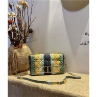 SMALL Dior CARO BAG Denim Green High