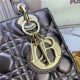 SMALL LADY Dior MY ABCDior BAG Metallic Cannage Calfskin Gunmetal High