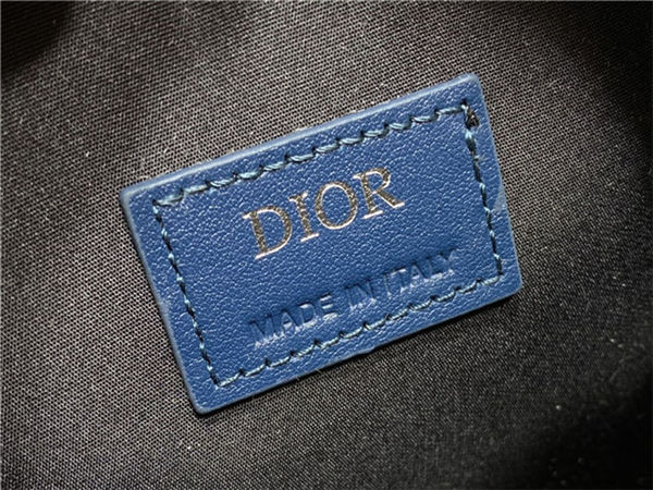 Dior WORLD TOUR MESSENGER POUCH Dior Oblique Galaxy Leather Navy Blue High