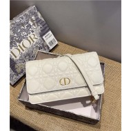 Dior CARO BELT POUCH WITH CHAIN Supple Cannage Calfskin Latte High