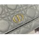 Dior CARO BELT POUCH WITH CHAIN Supple Cannage Calfskin Grey High