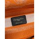 MEDIUM LADY D-LITE BAG Toile de Jouy Reverse Embroidery Orange High