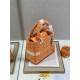 MEDIUM LADY D-LITE BAG Toile de Jouy Reverse Embroidery Orange High