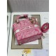 MEDIUM LADY D-LITE BAG Toile de Jouy Reverse Embroidery Pink High