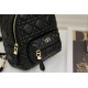 MINI Dior BACKPACK Cannage Lambskin Black High