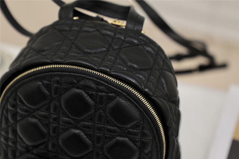 MINI Dior BACKPACK Cannage Lambskin Black High