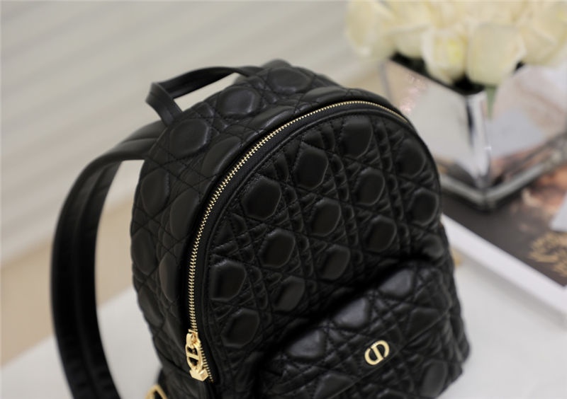 SMALL Dior BACKPACK Cannage Lambskin Black High