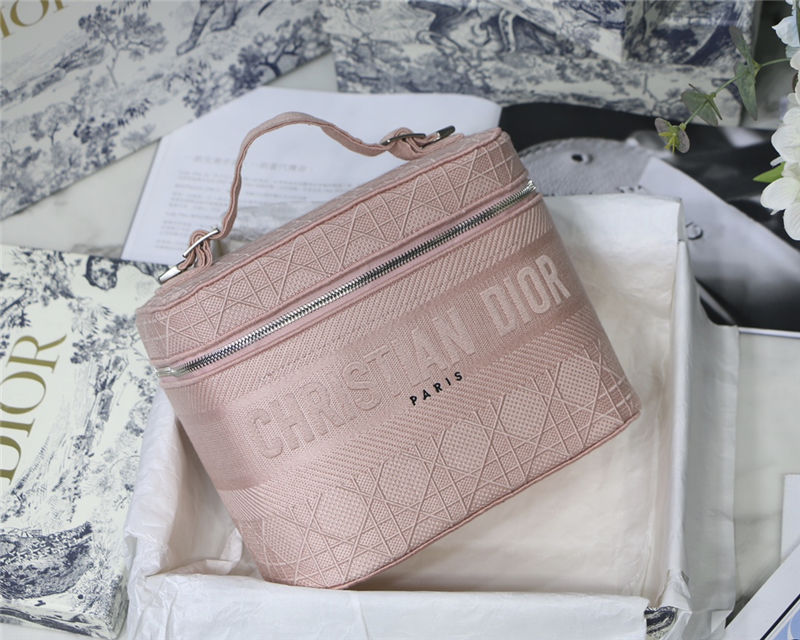 DiorTRAVEL VANITY CASE Embroidery Pink High