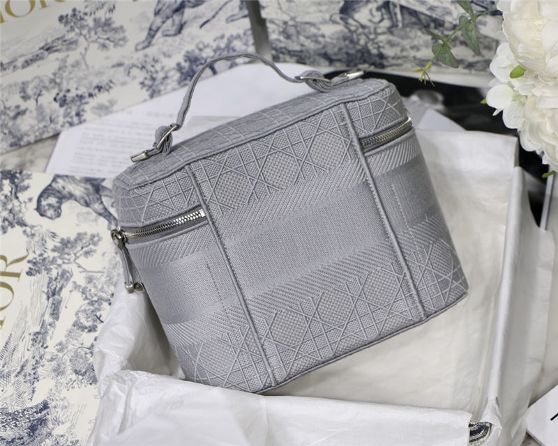 DiorTRAVEL VANITY CASE Embroidery Grey High