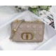 SMALL Dior CARO BAG Supple Cannage Calfskin Taupe High