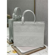 LARGE Dior BOOK TOTE Embroidery with Macramé Effect High