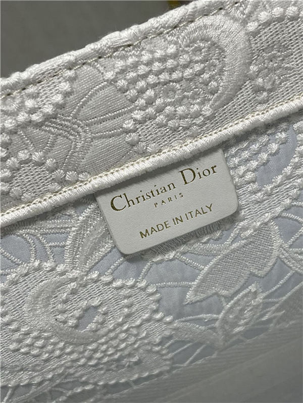 LARGE Dior BOOK TOTE Embroidery with Macramé Effect High