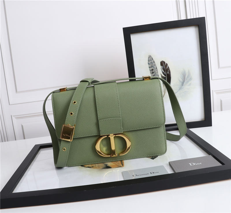 30 MONTAIGNE BAG Grained Calfskin Green High