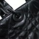 Lady D-Sire Large My ABCDior Bag Macrocannage Crinkled Calfskin Black High