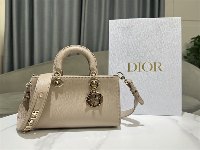 Lady D-Sire Small My ABCDior Bag Bull Leather Beige High