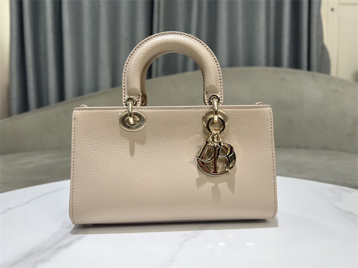 Lady D-Sire Small My ABCDior Bag Bull Leather Beige High