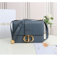 30 MONTAIGNE BAG Calfskin Grey Blue High