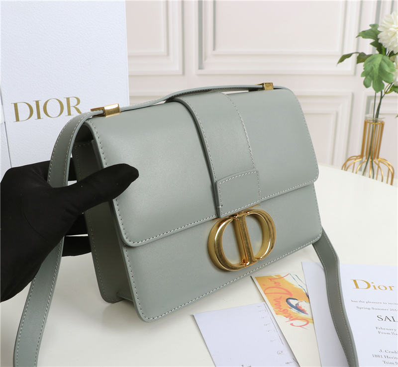 30 MONTAIGNE BAG Calfskin Grey Green High