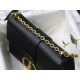 30 MONTAIGNE CHAIN BAG Grained Calfskin Black High