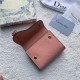 SADDLE LOTUS WALLET Grained Calfskin Blush High