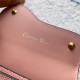 SADDLE LOTUS WALLET Grained Calfskin Blush High