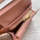 SADDLE LOTUS WALLET Grained Calfskin Blush High