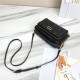 Dior CARO DOUBLE POUCH Supple Cannage Calfskin Black High