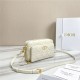 Dior CARO DOUBLE POUCH Supple Cannage Calfskin White High