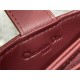 LADY Dior CARD HOLDER Patent Cannage Calfskin Burgundy High