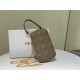 LADY Dior PHONE HOLDER Cannage Lambskin Taupe High