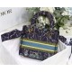 MEDIUM LADY D-LITE BAG Dior Constellation Embroidery Blue High