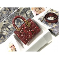 MEDIUM LADY Dior BAG Snake Red High