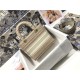 MEDIUM LADY D-LITE BAG Stripe Embroidery High