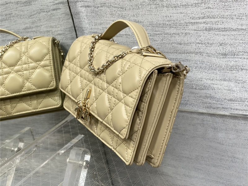 MISS DIOR MINI BAG Cannage Lambskin Beige High