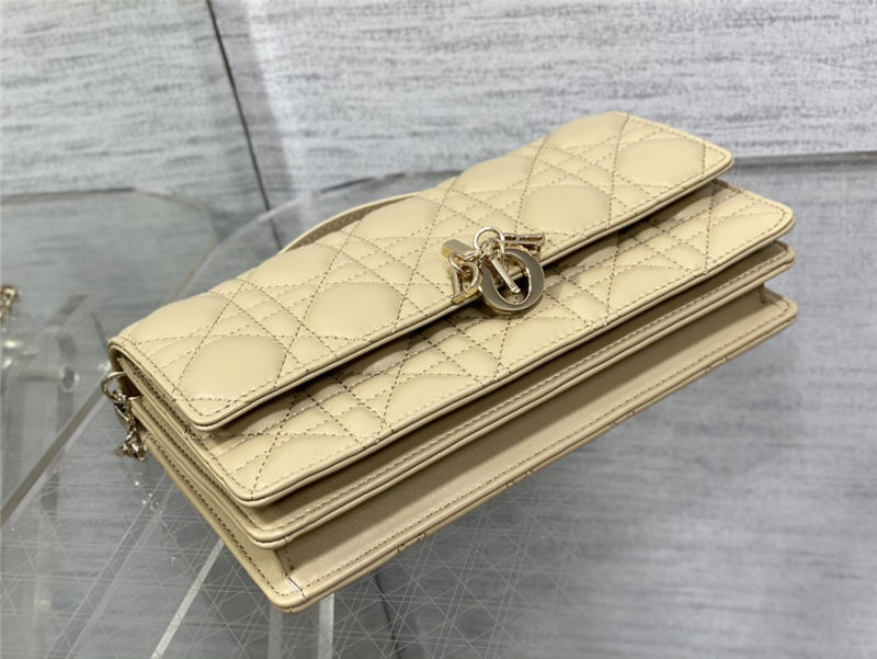 MISS DIOR MINI BAG Cannage Lambskin Beige High